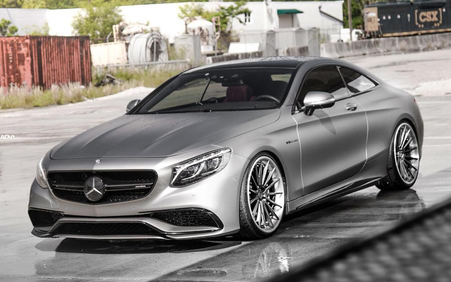 Mercedes-AMG S63 Coupe Matte Silver on ADV.1 Wheels (ADV15 TRACK SPEC CS) '2019